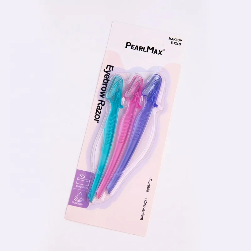 Pearl Max Low Price 3pcs eyebrow razor Professional Shaving Eyebrow Blade Eyebrow razor 3pcs facial razor
