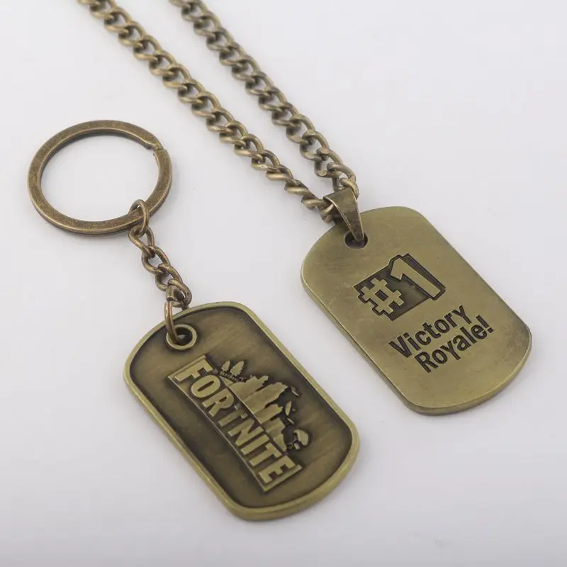 Cheap Fornite Hot Game Cosplay Cartoon Anime Fashion Alloy necklace  Keychain Keyring