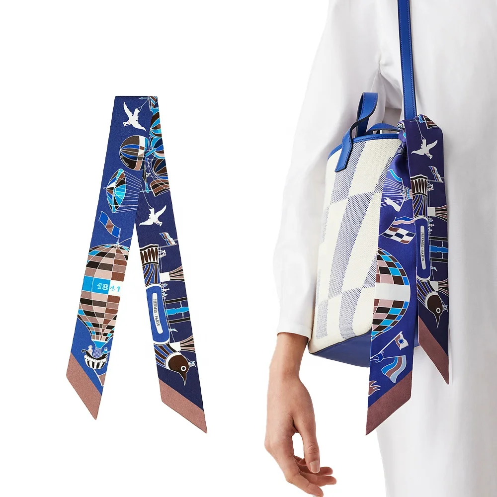 Multifunction Long Ribbon Bandana Women Turban Hair Head Band Wrap Silk Ribbon Scarf Plain Printed christmas headband