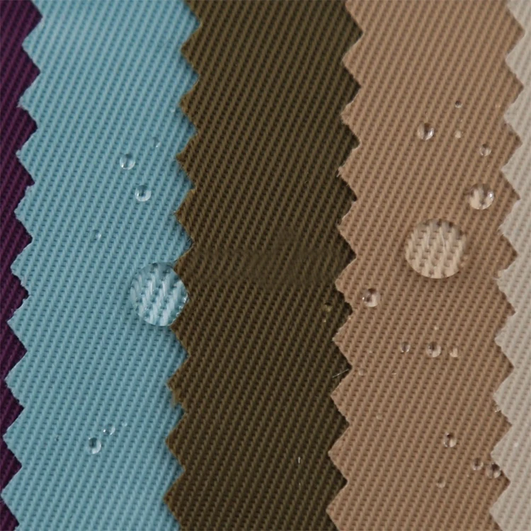 Waterproof thickened encryption 290t nylon twill pu 200D 210D double sided twill nylon taffeta fabric for clothing lining