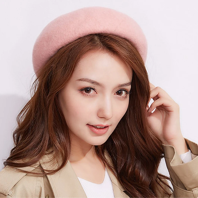 High-Quality Latest Warm Winter national Gentle Temperament all-match Beret Women French