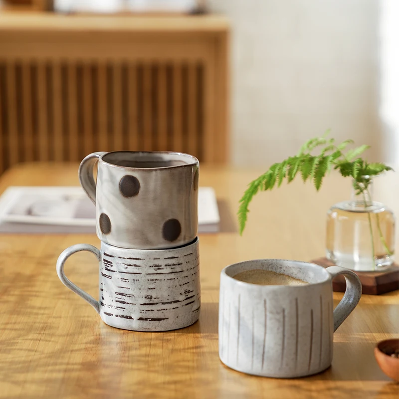 High Quality Matte Nordic Reusable Tea Cups Clay Ceramic Coffee Mug 3331