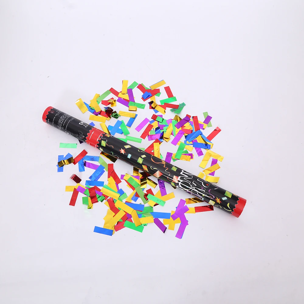 ECO Friendly Confetti Cannon Shining Foil Rectangle Paper Party Popper