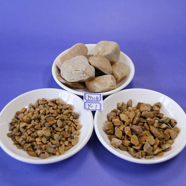 Yellow landscaping stone pebbles 2024  hot sale