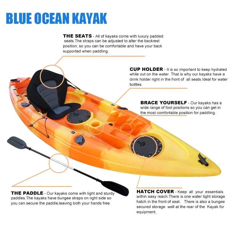 Single ocean fishing kayak boat from BLUE OCEAN KAYAK