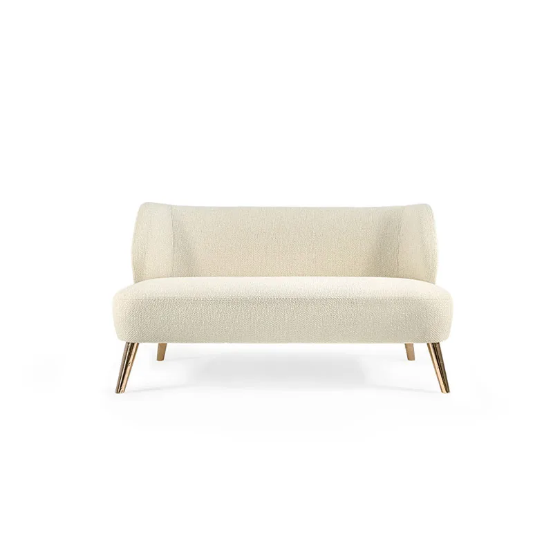 Modern Luxury Cream Fabric Sofa Set Single Double Three-Seater Simple Backrest Ottoman Home Hotel Living Room Designed Hall Use