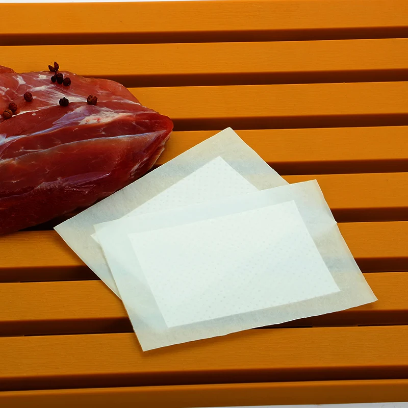 Eco-friendly and food grade high quality pulp absorbent pad for meat seafood fruit with SAP in the supermarket display tray