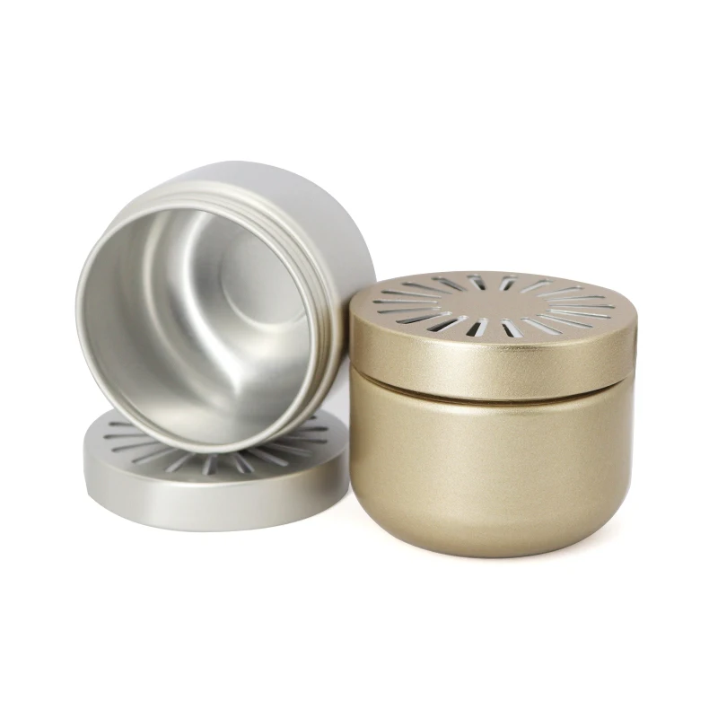 150ml/5.07oz customized aluminum cosmetic jar with hollow hole cover for car home air freshener cream