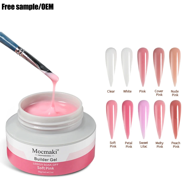 Wholesale Supplies 6 Colors Jelly Construction Nail Polish Extension Nail Gel 50g