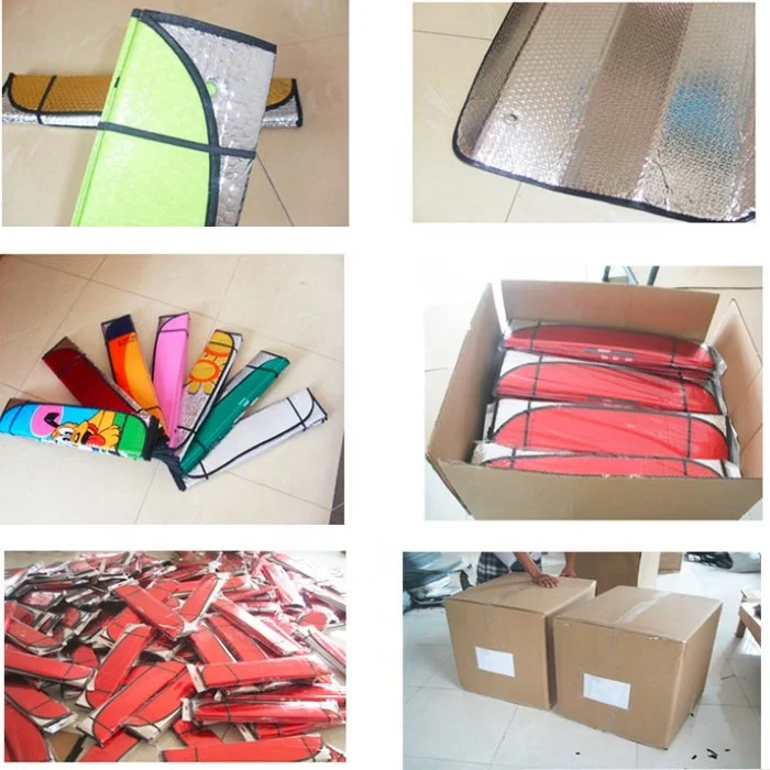 Reflective PE bubble sunscreen universal 130x60 cm car front window sunshade