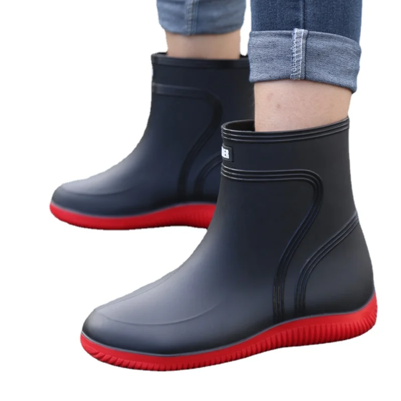 Europe and the United States fashion rain shoes men low-top non-slip rain boots rubber fishing work water shoes