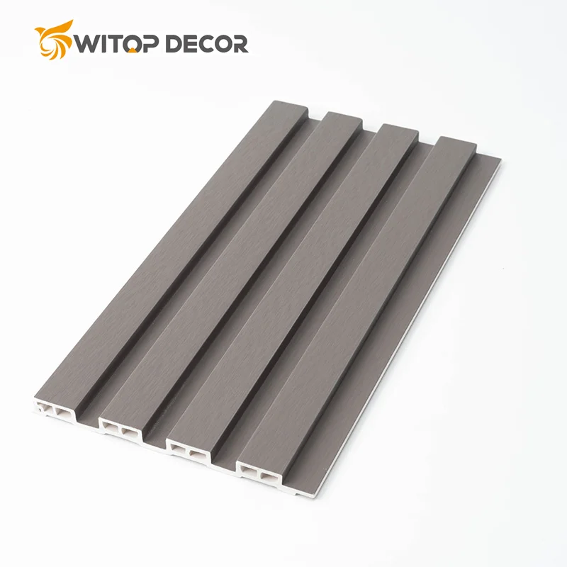 Modern Style Wood Plastic Composite Material Tv Feature Wall Design