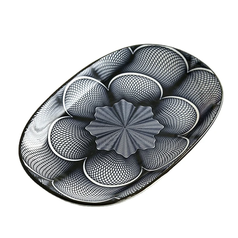 Amazon  10 inch Color Glazed Porcelain Oval Plates Ceramic Fish Plate Dinner Dish AWS2015