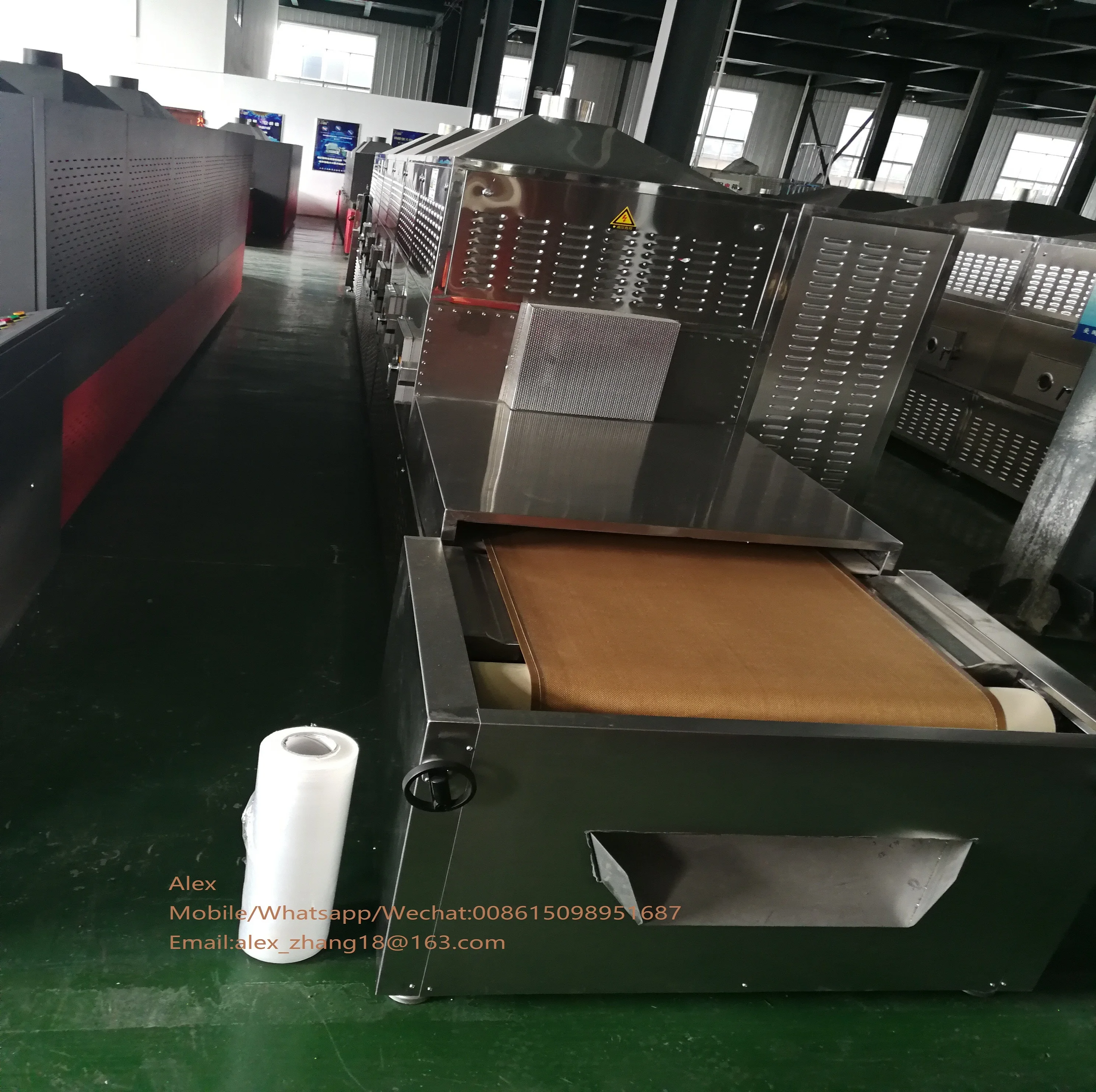 Tunnel microwave machine in tea fixation process/tea drying sterilization