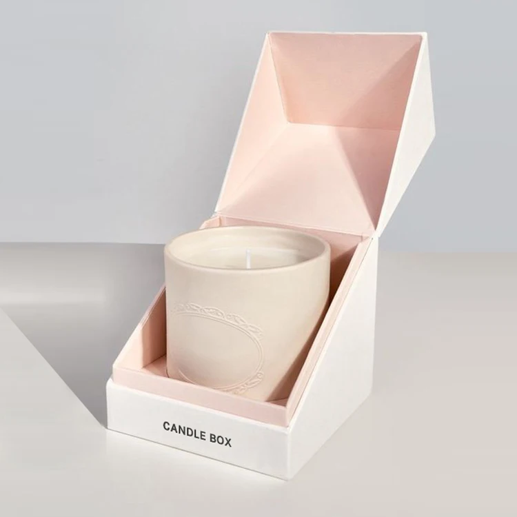 Handmade Private Label Scented Candle Jar Set Paper Gift Box Packaging Luxury Custom
