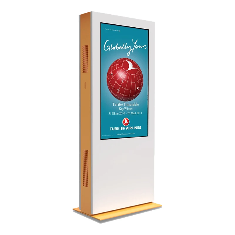 86 inches high brightness 3500 nits IP65 waterproof free CMS outdoor LCD adverting display outdoor totem kiosk digital signage