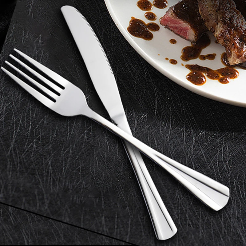 Low price spoons forks and knives set flatware silver modern stainless steel christmas cutlery set