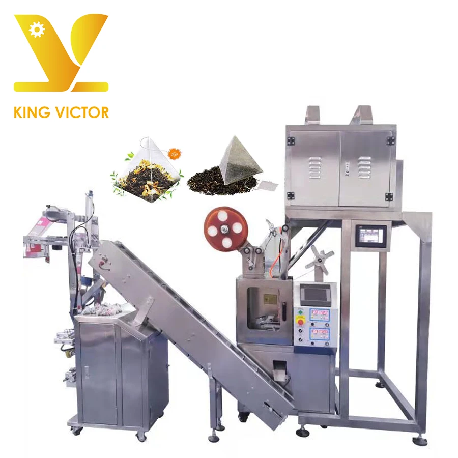 KV High Speed and Easy to Use Pyramid Tea Bag Packing Machine with Envelope