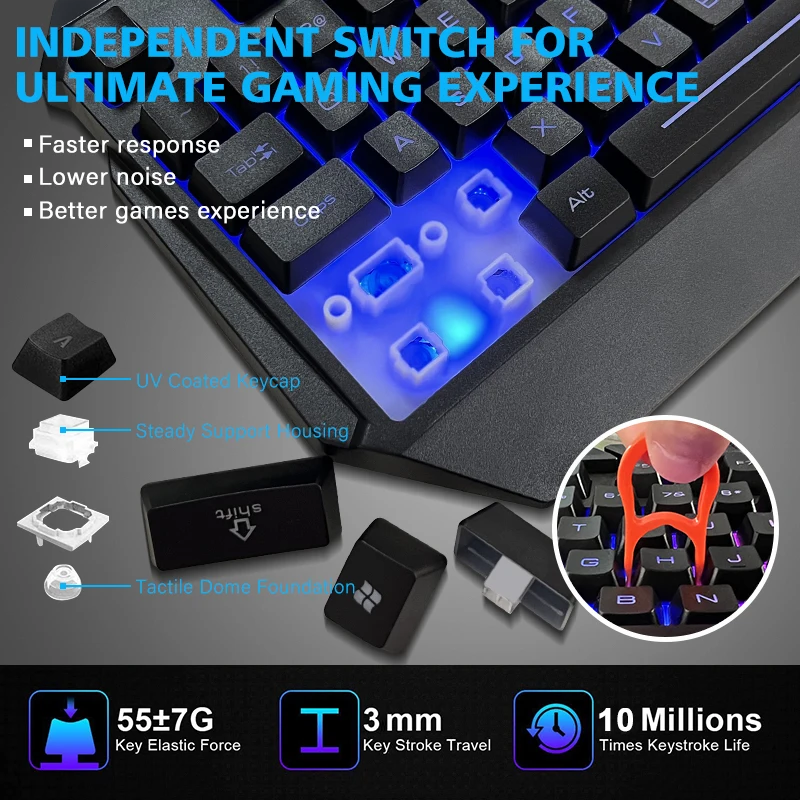 Low Price 104 Keys Rainbow Glowing Klavye Teclado Geimer Rgb Clavier De Gamer Pour PC Gaming Key Board Usb Wired Keyboard
