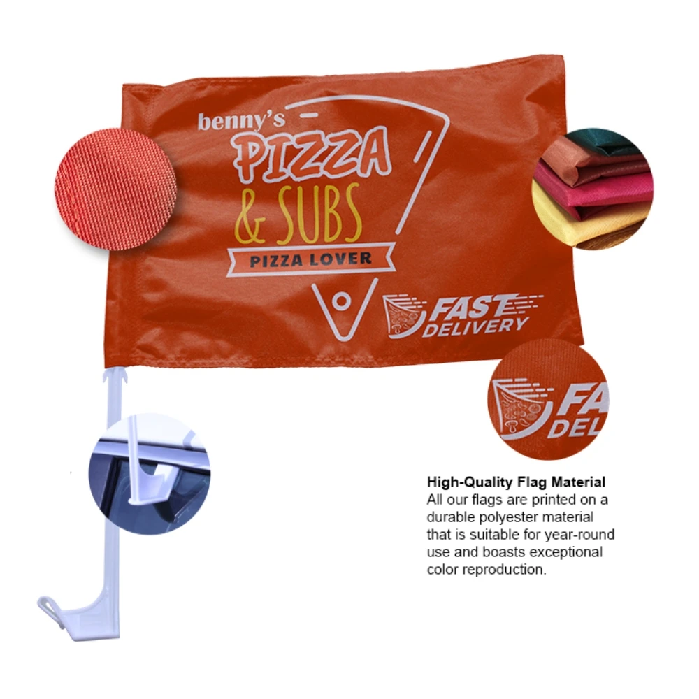 Wholesale Cheap Custom Mini Car Window Flags with Durable Windproof Fabric For Your Business Outdoor Event Promotional Banners