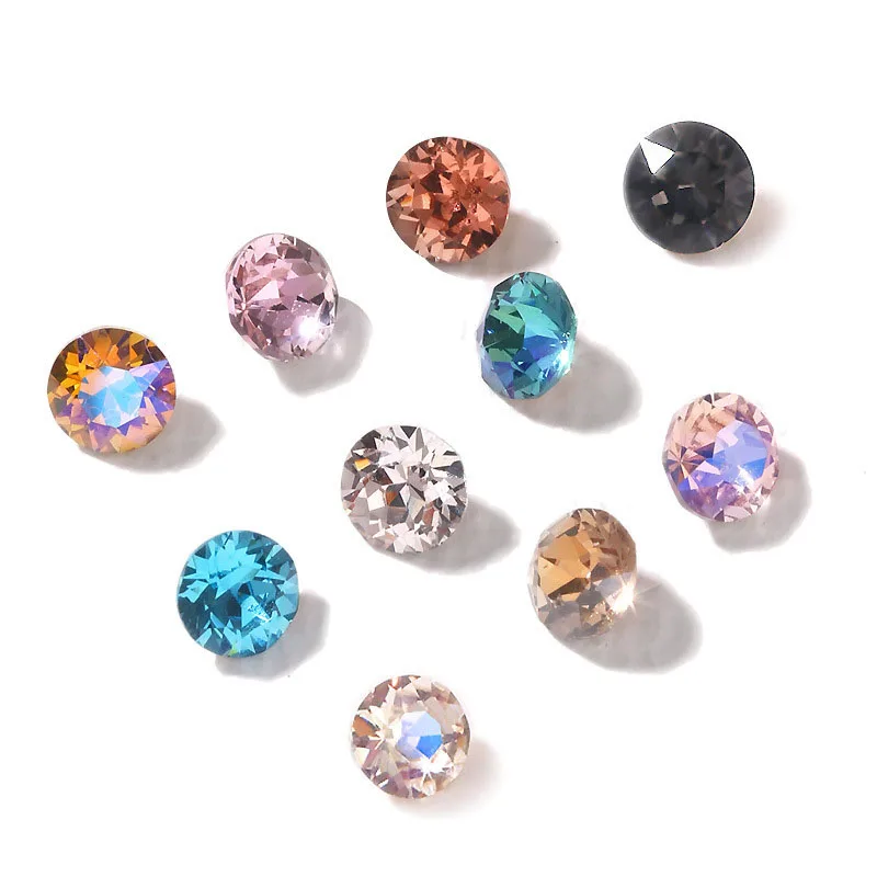 Wholesale Nail Accessories New Super Flash Nail Diamond Crystal Glass Sharp Bottom Square Top Diamonds