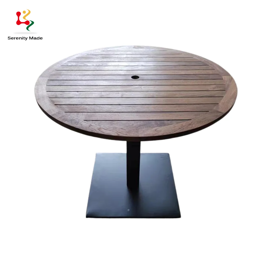 Custom Outdoor Furniture Garden Street Coffee Table Park Teak Wood Bistro Table