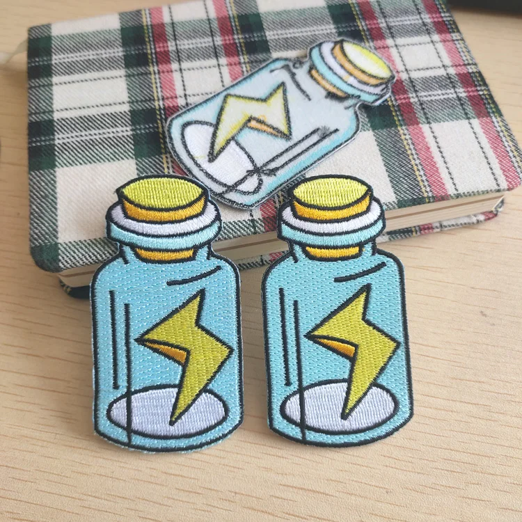 Bags Free In Stock Custom Color Iron-on Backing Cheap Embroideryes T Cartoon Patches Embroidered Patch Machine