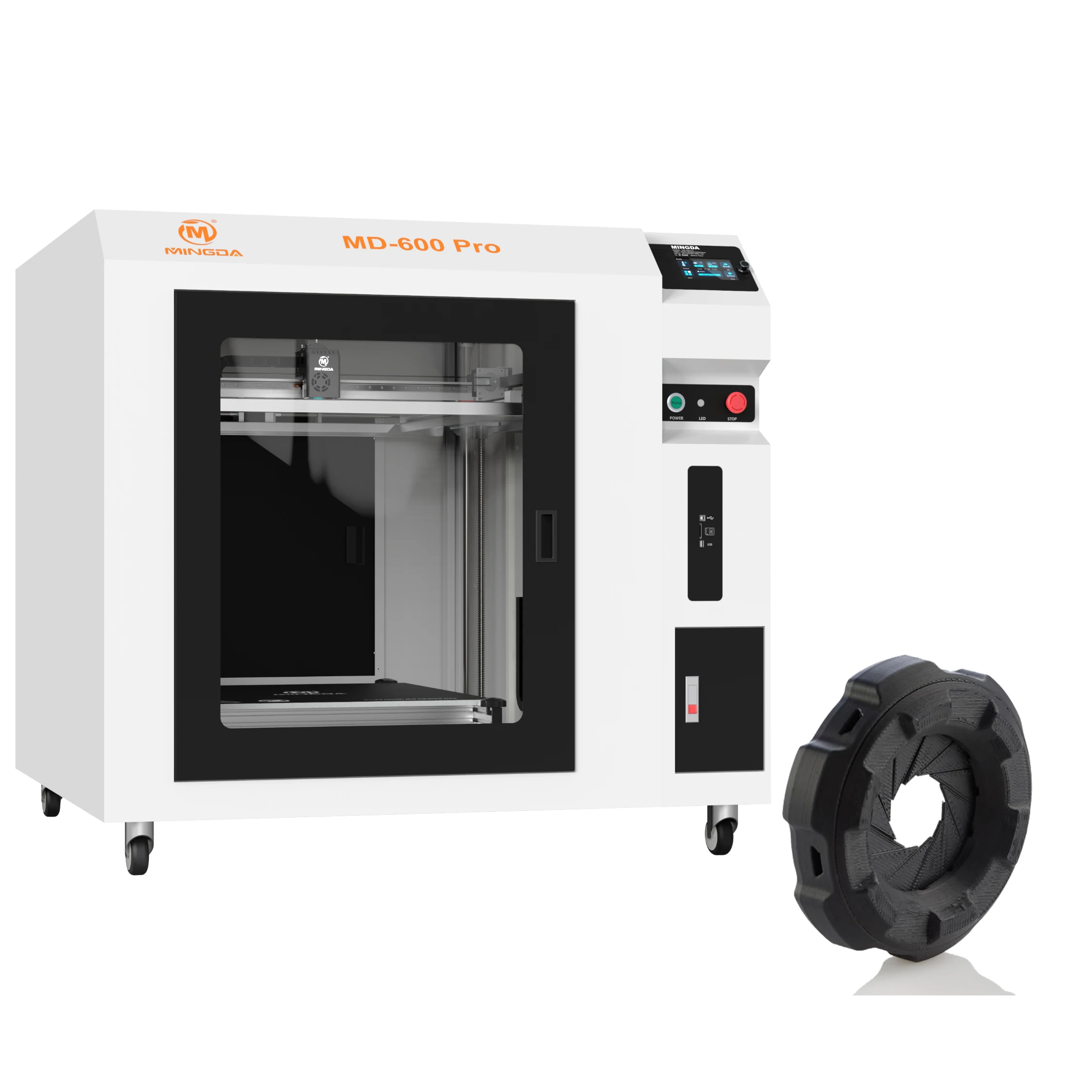 Mingda новый закрытый 0 6 метров 600x600x600 промышленный большой формат 3d принтер большие принтеры для автозапчастей
