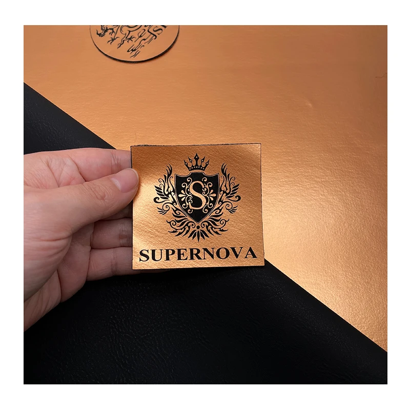 12X18 Inches Pu Leather Sheets Thick Premium Laserable Leatherette For Cloth Labels With Gray Back
