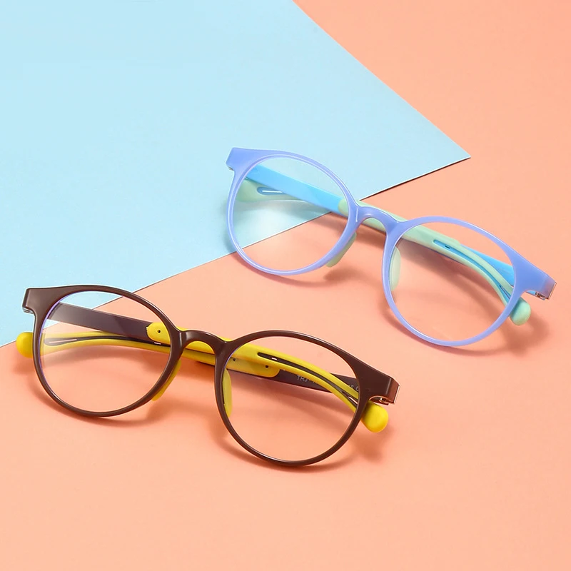 Glazzy TR90 Eye Glass Anti Blue Light Sight Optical Glasses for Girls Boys Latest Eyeglasses Kids Spectacles Frames 2024