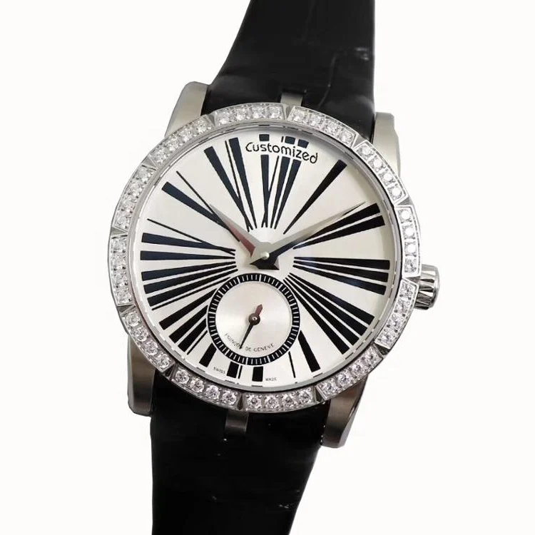 High-quality Diamond  Claw Inlay womens Jewelry Watch Big Dial Automatic Mechanical Lady Wrist  Watch