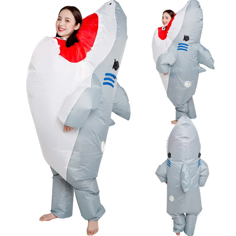 Adult inflatable shark animal costume Halloween Christmas Carnival Inflatable Costume