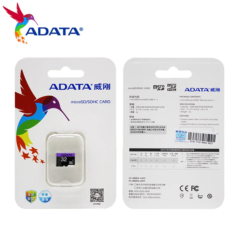 Original ADATA A1 Memory Card 64GB 32GB 16GB Micro TF SD Card V10  Class10 UHS-1 Memory Microsd Card For Phone