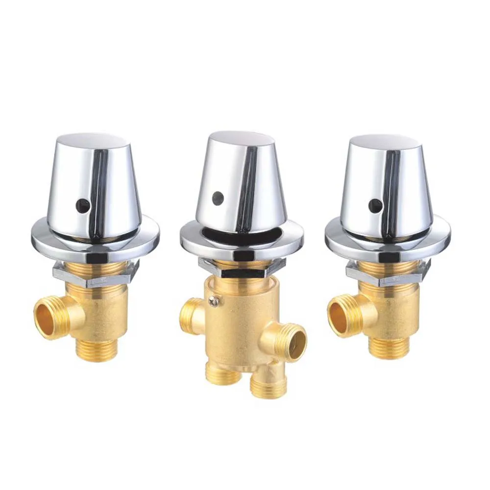 online wholesalers Whirlpool Tap Unique Thermostatic Waterfall Tap massage bathtubs Deck Mounted Bath Mixer Tap With Shower