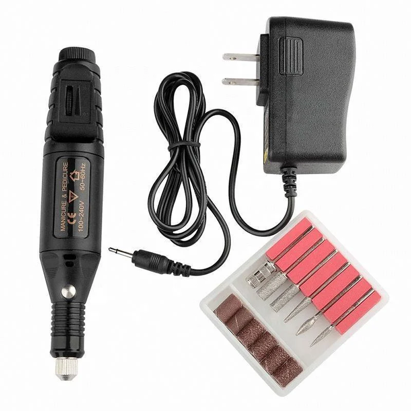 Electric Nail Art Drill Handle Grinding Pen File Machine Manicure Pedicure Nail Equipment And Tools