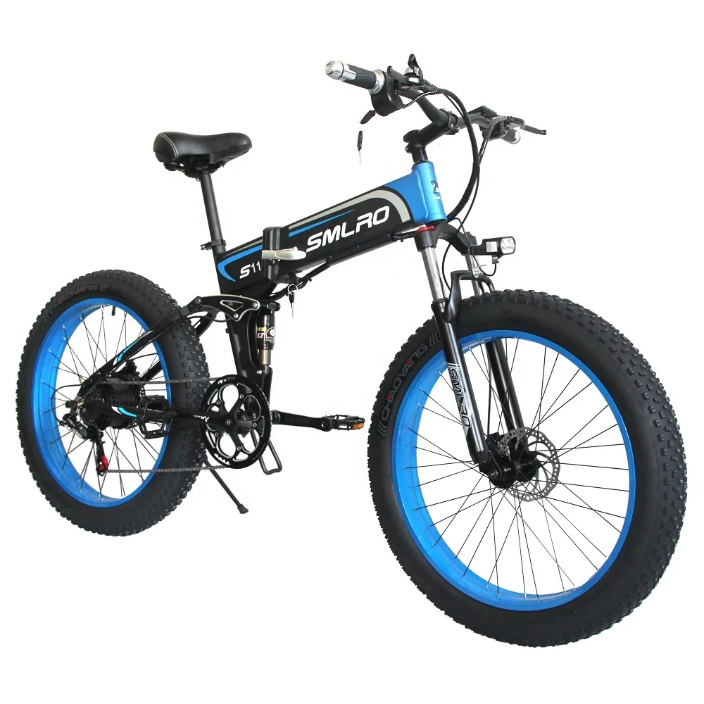 E-bike Competitive Price 1000W Motor Lithium Battery Electric Bike Fat Tire Folding 13AH SMLRO S11 26x4.0 Inch 48V 7 Speed 13 AH