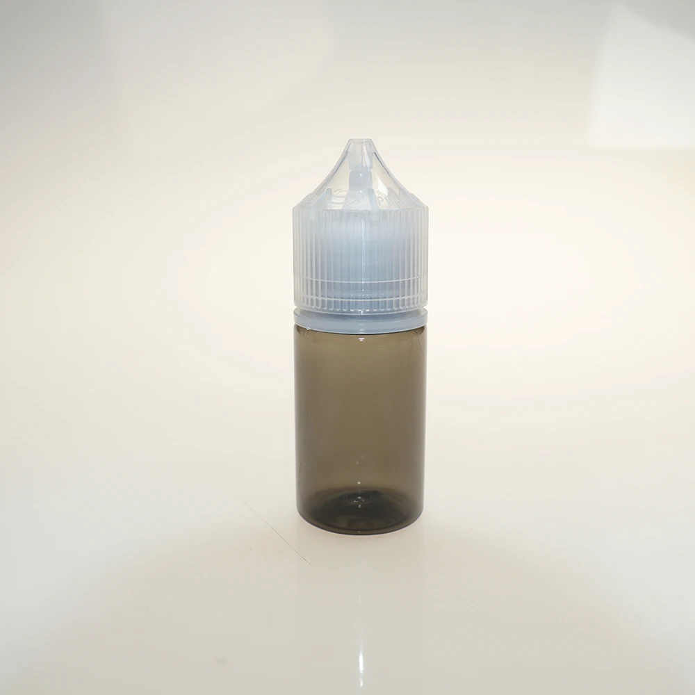 10 ML V3 black plastic PCR bottle with a slim mouth cap and tip