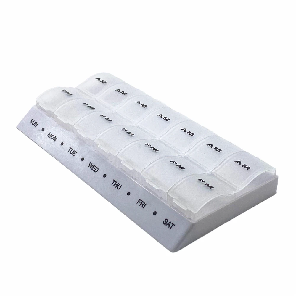 Wholesale Customized Logo 14 Cases Plastic Pill Medicine Box Pill organiser