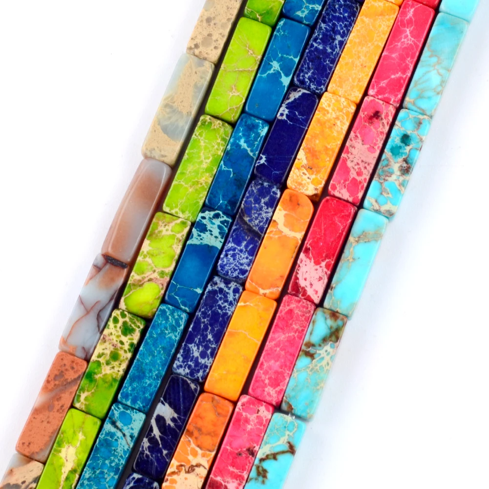 Factory Price Natural Stone  Cuboid Amethyst Tiger Eyes  Beads For Jewelry Making DIY Bracelet Necklace Accessories