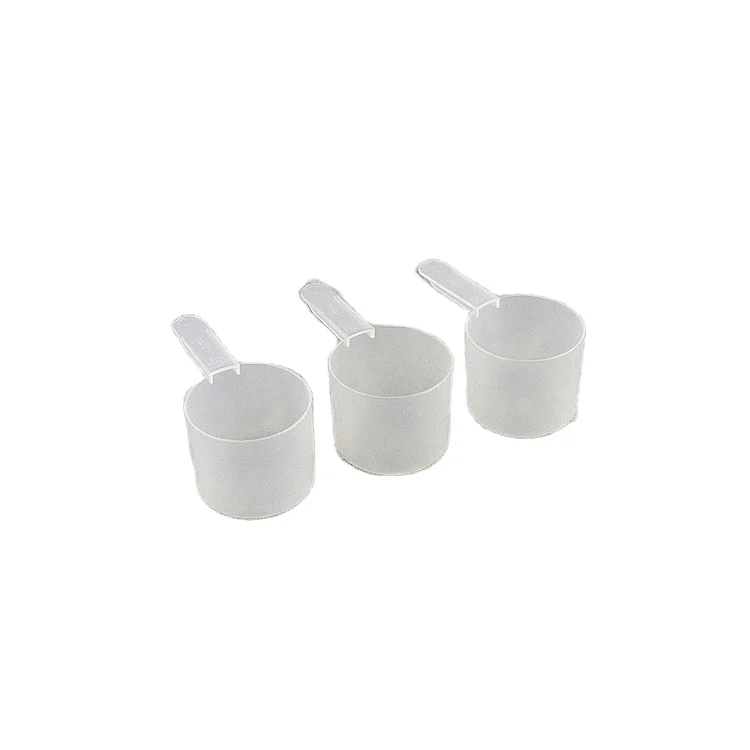 Plastic Measuring Large Spoons scoops for Powders Granules Pet Food Scoops Clear 60ml 60cc 30g Flat bottom short handle