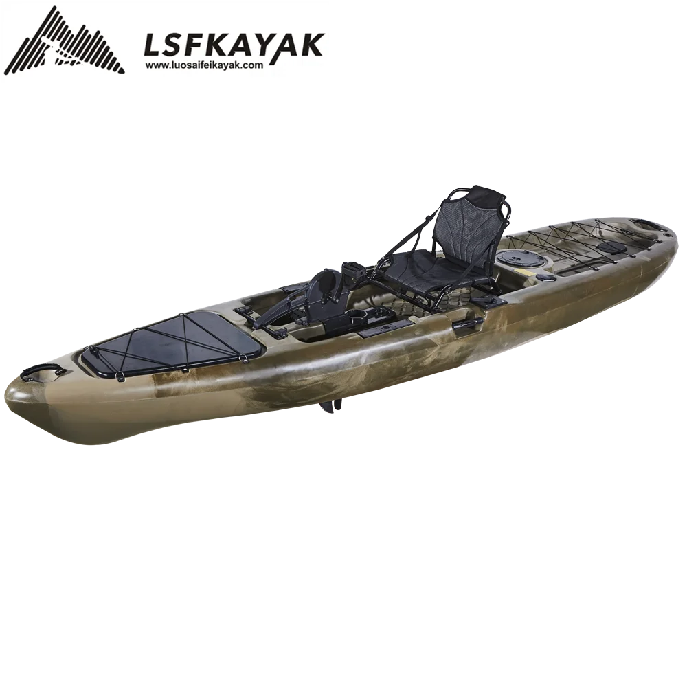 LSF Single Seat One Person 13FT Fishing Foot Pedal Drive LLDPE Plastic Kayak