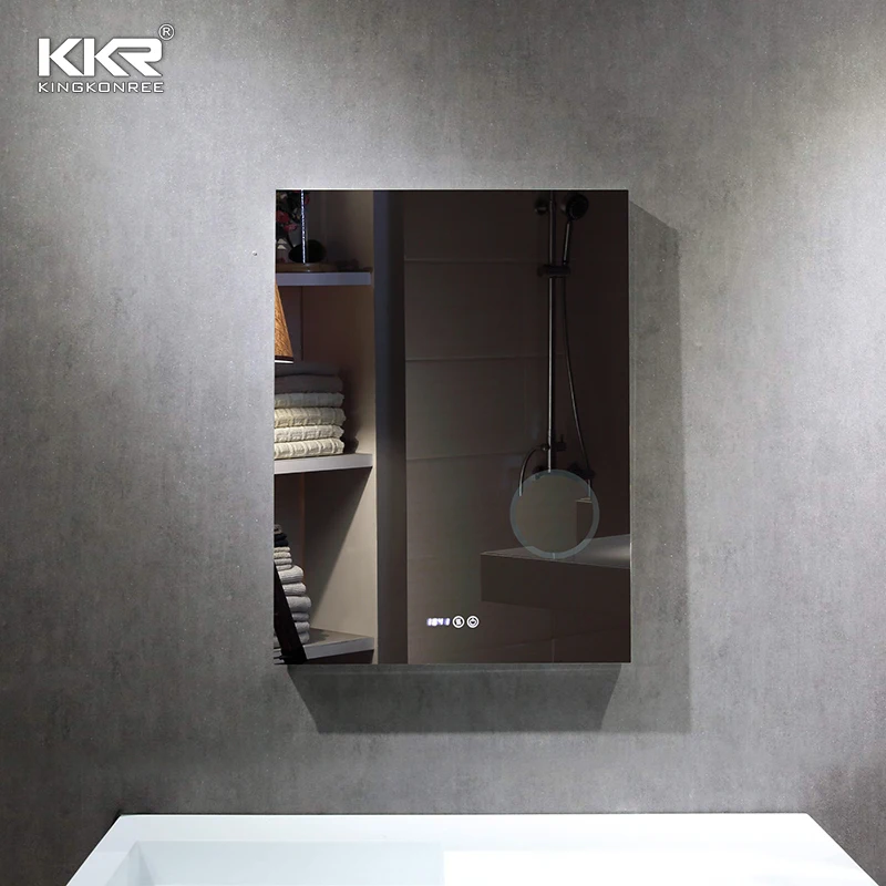 Customized Designs Wall Mounted Smart Led Light Mirror For Barber Shop Furniture Station Beauty Hair Salon Mirrors