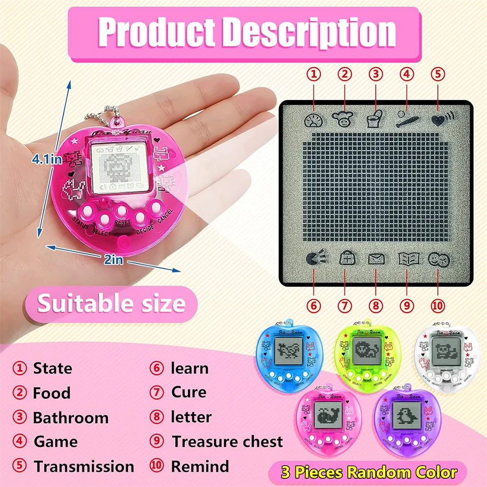 Cheap Electronic Pets Tamagotchi Nostalgic 49 In One Virtual Cyber Digital Pet Nostalgic Toys Pixel Funny Toy Pet Electron