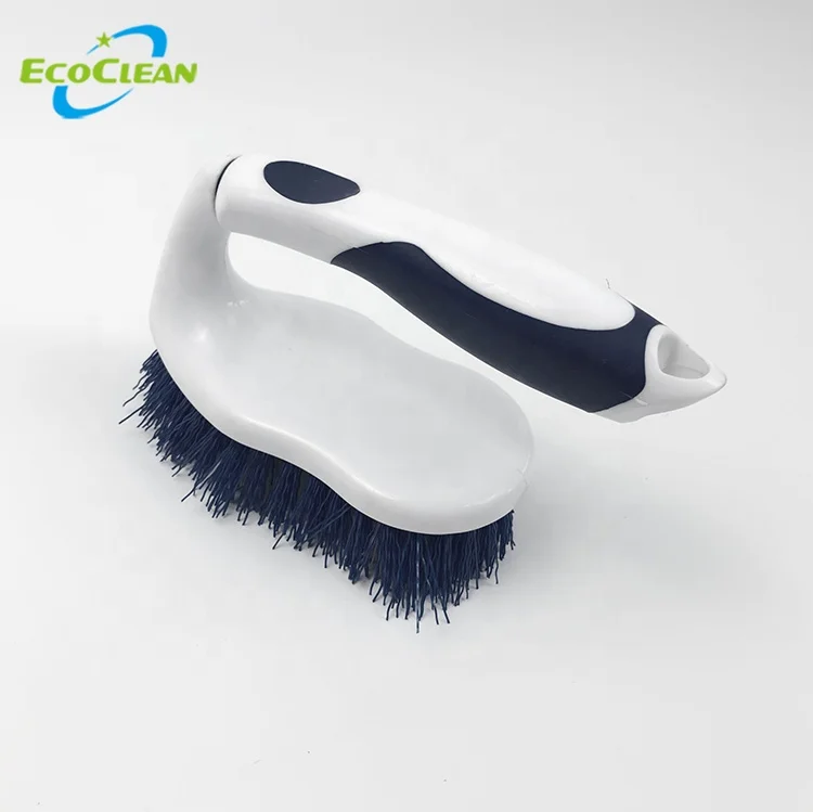 EcoClean Factory BSCI Customized logo Comfort Grip scrub brush,  tile grout  brush,  floor and corner Scrubber Brush