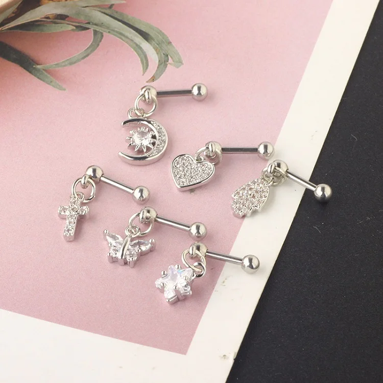 New Fashion Earrings Piercings Stainless Steel Jewelry Cartilage Helix Piercing  Ear Piercing Jewelry