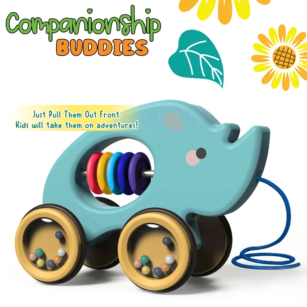 2024 New First Step Pull Toy for Walking infants and Toddlers, Attractive Design cute Educational Toys