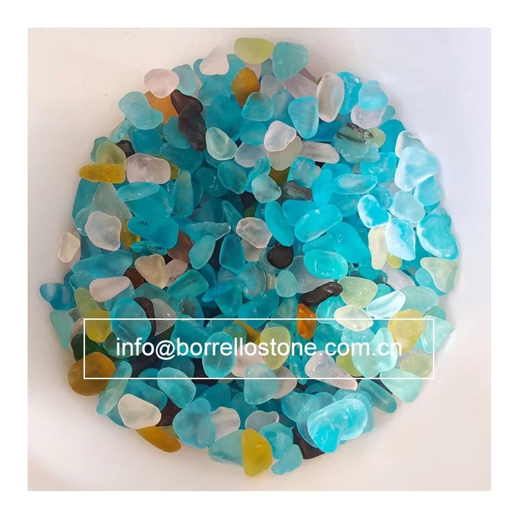 Beach glass, Sea glass, Tumbled glass pebble Garden glass