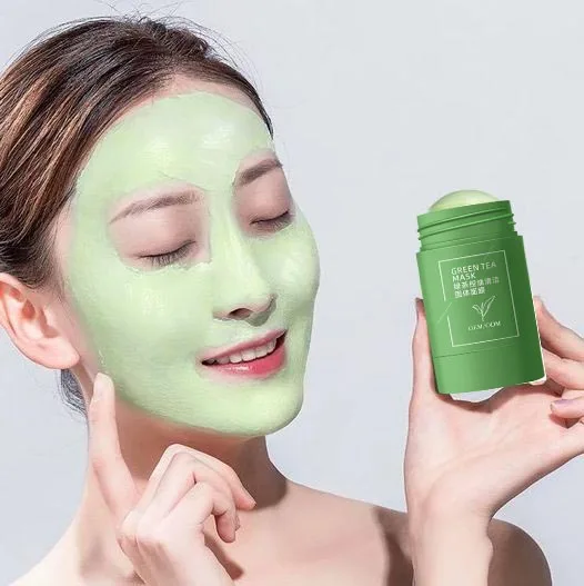 
Private Label Green Tea Clay Facial Stick Pore refining for Women Green tea face cleaning mud stick for acne Green Mask Stick 