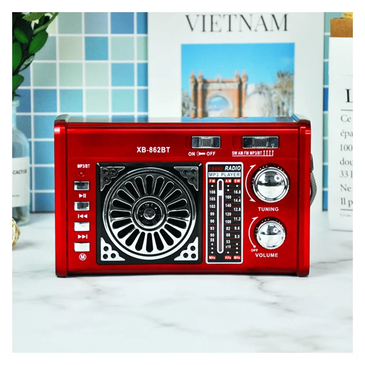 XB-862BT waxiba Портативный радиоприемник Fm / Am Sw полный диапазон стерео Настольный радио с