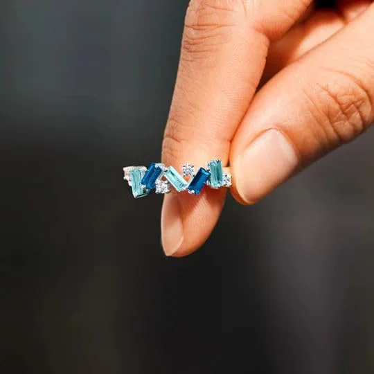 Hot Pink Self Love Ring for Women Beautifully Broken Irregular Zircon Fashion Jewelry Nobody Has It All Together PINK BAND RING